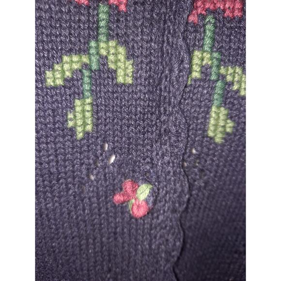 Vintage Capacity Grandma‎ Chic Button Up Sweater with Front Pockets Size L - Picture 8 of 9